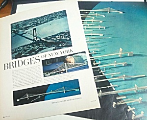 1964 Ny Bridges New York Worlds Fair Mag. Article