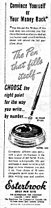1955 Esterbrook Inkwell Pen Desk Set Ad