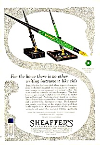 1927 Sheaffer Fountain Pen Color Deskset Ad