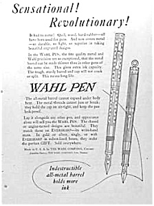 1922 Wahl Fountain Pen Ad - Cool
