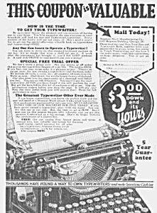 1927 Underwood Typewriter Ad