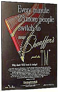 1952 Sheaffer Fountain Pen Color Ad