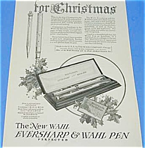 1924 Wahl Fountain Pen/pencil Christmas Ad