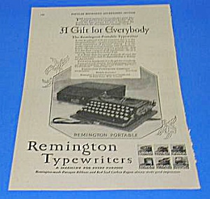 1926 Remington Portable Typewriter Ad