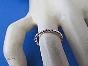 Bead Ring Egp Rose Gold Over Silver
