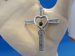 Bohemian Garnet & Zirconia Cross Necklace