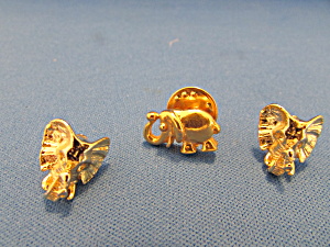 Elephant Earrings And Tac Pin