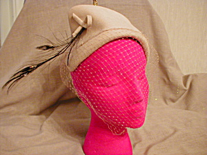 Tan Feather Hat