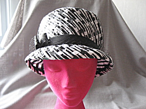Black And White Straw Hat