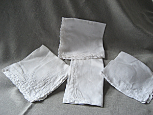 Four Linen Handkerchiefs