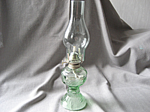 Green Glass Miniature Lamp