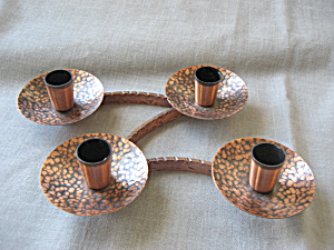 Four Candle Copper Holder