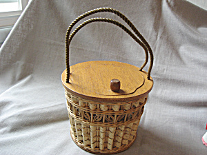 Wicker Sewing Basket