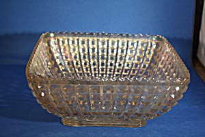 Square Carnival Glass Bowl