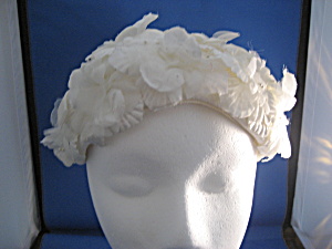 White Flowered Hat