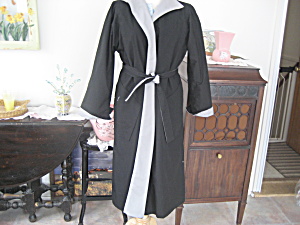 Black And Grey Reversible Trench Coat