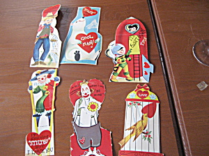 Six 1963 Tall Valentines