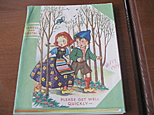 1954 Hansel And Gretel Get Well Card