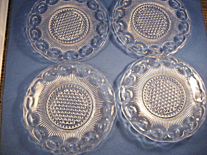 Four Federal Butter Plates In Columbia Style
