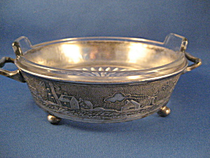 Silver Base Glass Dish