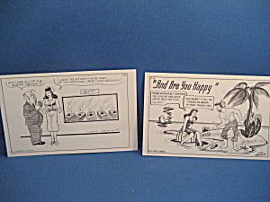 Two Cartoon &quot;dude&quot; Larsen Postcards