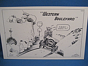 Western Boulevard &quot;dude&quot; Larsen Postcard