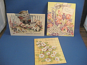 Three Vintage Greeting Cards