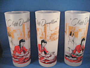 Three Cliff Dwellers Theme Drinking Glasses