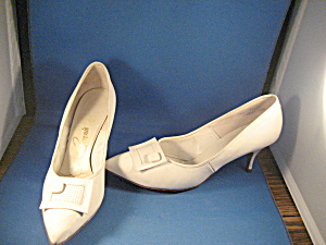 White Connie Heels