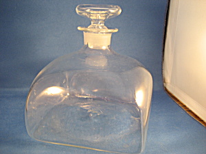 Hand Blown Vintage Glass Liquor Bottle