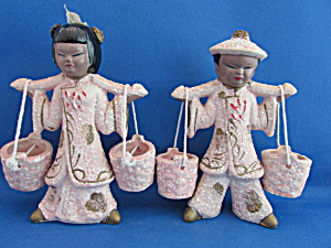 Water Bucket Asian Figurines