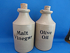 Crock Malt Vinegar And Olive Oil Cruets
