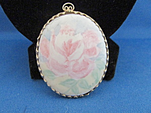 Signed Hand Painted Rose Locket