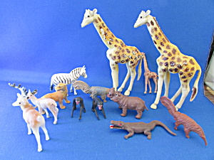 Group Of Zoo Plastic Animals
