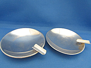Two Silver Plated Ash Trays