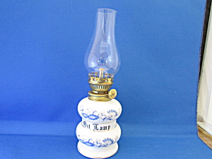 Delft Style Miniature Oil Lamp