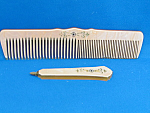 Celluloid Comb And Cuticle Cleaner
