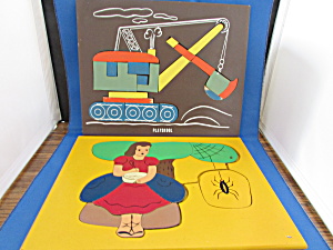 Two Playskool Wooden Puzzles