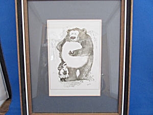 Gary Patterson's Golfer And Bear Print