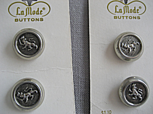 Four Silver Buttons From France
