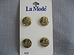 Four Gold Buttons From West Germany