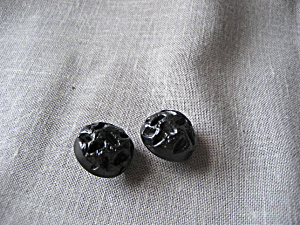 Two Black Round Buttons