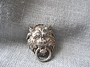 Sterling Silver Lion Hat Pin