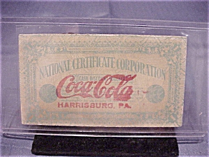 Vintage Coca-cola Employee Award Voucher Dated 1924