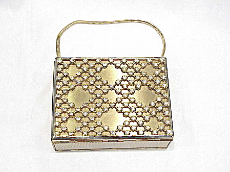 Vintage Zell's Fifth Avenue Two-sided Compact Rhinestone Purse