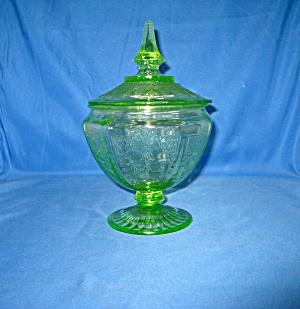 Green Princess Covered Candy Dish