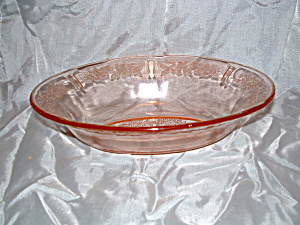 Pink Sharon Oval Depression Glass Bowl