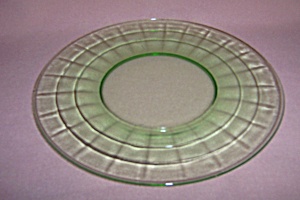 Green Block Optic Salad Plate