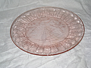 Pink Floral Poinsettia Dinner Plate