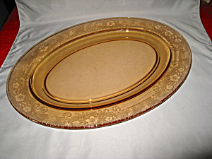 Fostoria Amber Vesper Oval Platter